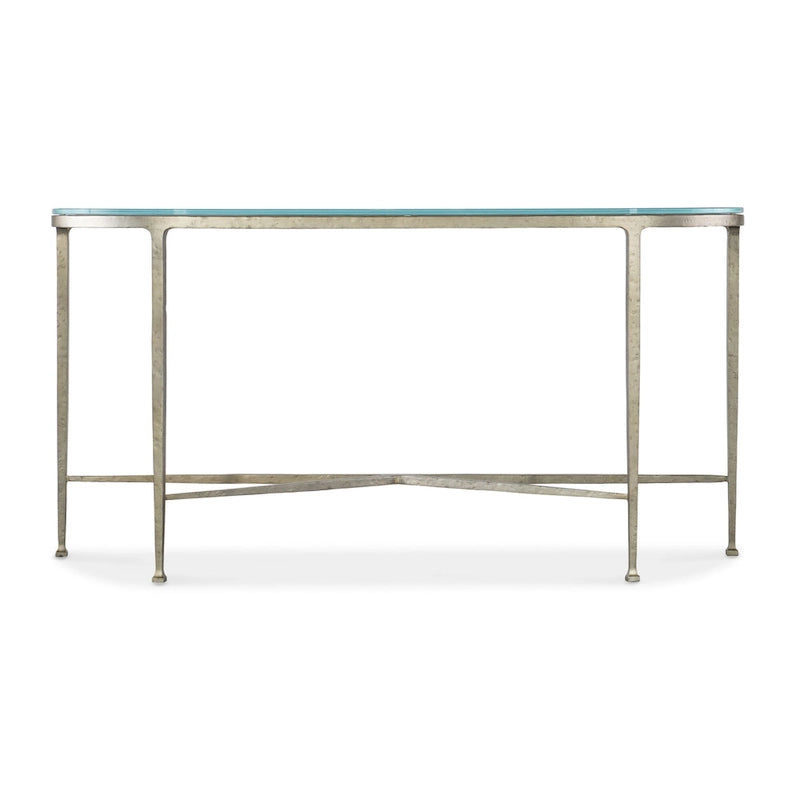 M14-80151-95 58 Wide Glass Top Iron Sofa Table