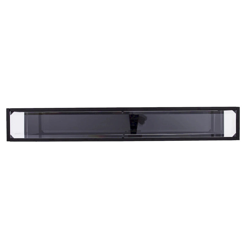Glass Mirrored Console Table and Metal Frame with Shelf - 56 L x 8 W x 29 H