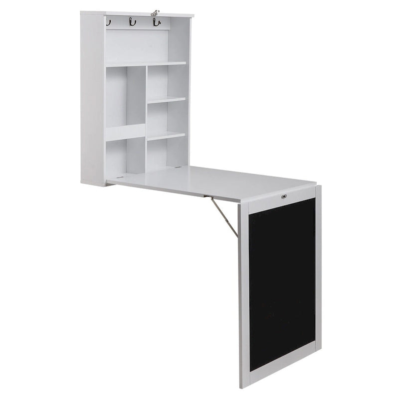L Shaped Corner Desk, 360 Degree Rotating Home Office Desk with Storage Shelves, Writing Table Workstation