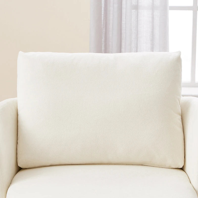 Chenille 360 Swivel Barrel Chair with Ergonomic Curved Design and 440lb Weight Capacity