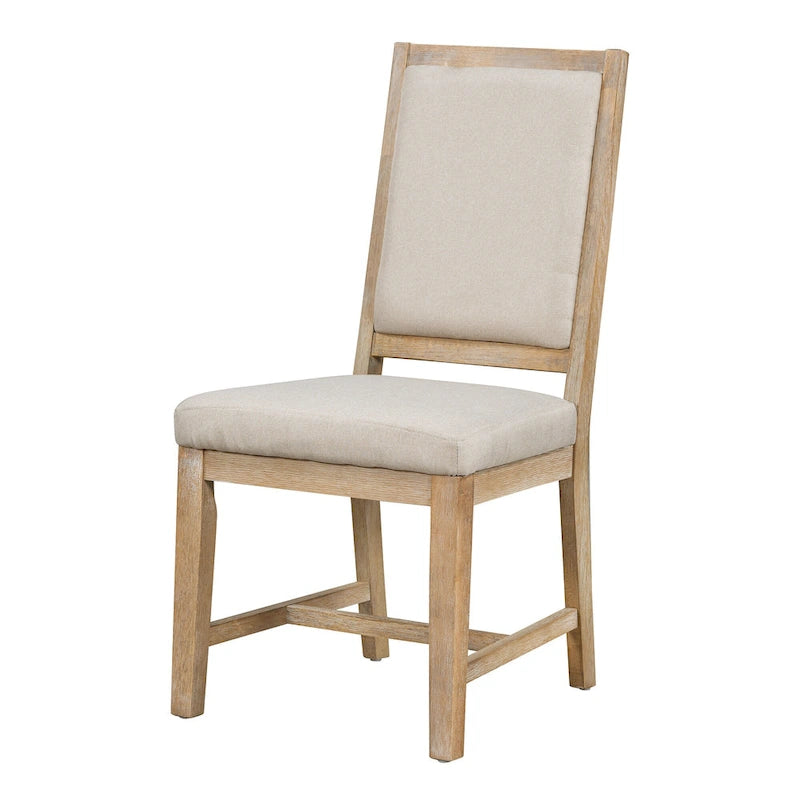 5-Piece Wooden Dining Table Set with Extendable Round Table & 4 Chairs