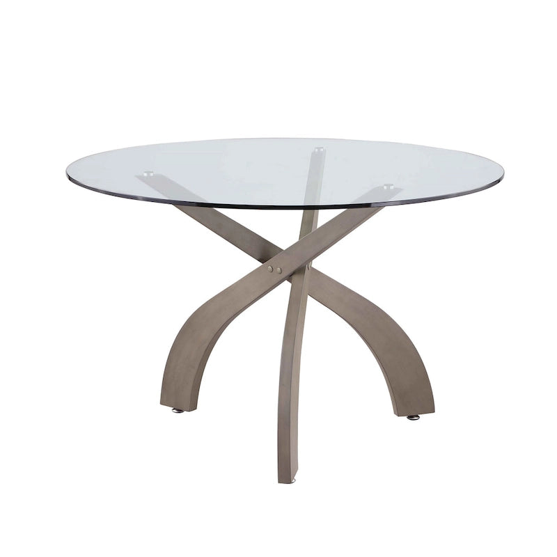 Criss Cross Dining Set with White Chairs
