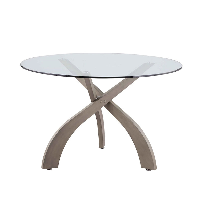 Criss Cross Dining Set with White Chairs
