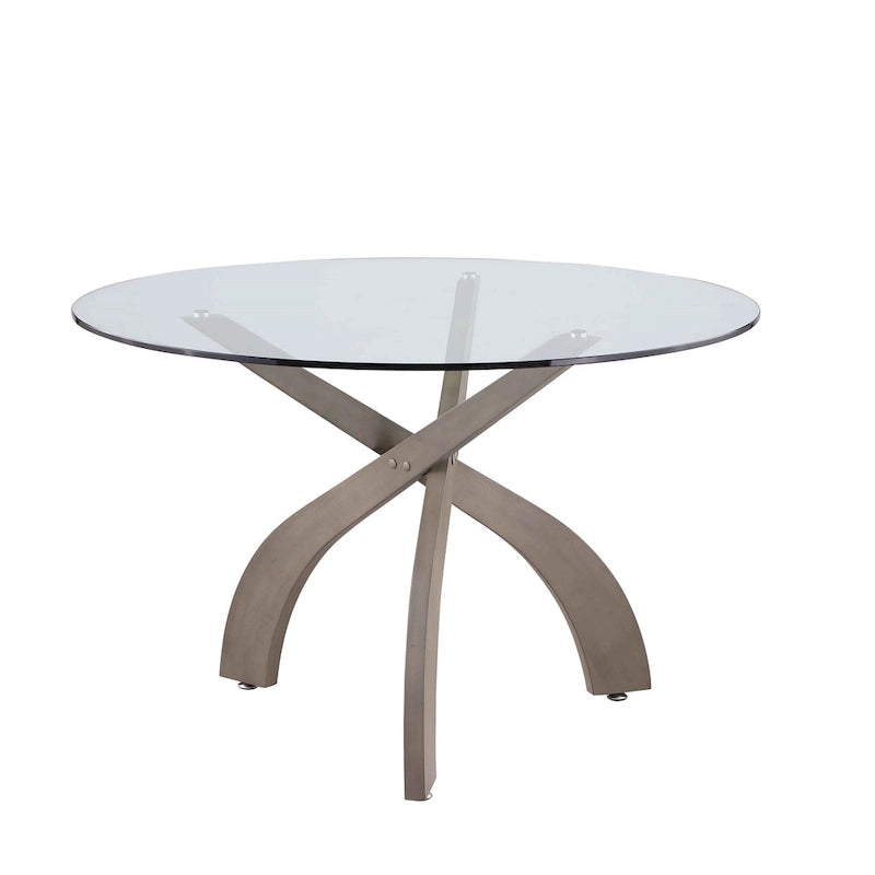 Criss Cross Dining Set with White Chairs