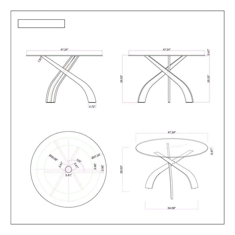 Criss Cross Dining Set with White Chairs