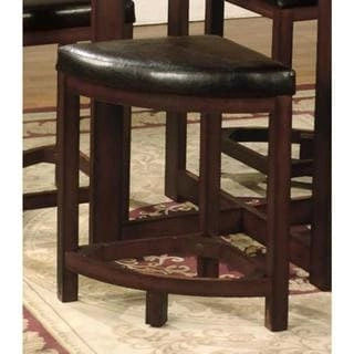 Solid Wood Round Dining Set in Dark Brown with Glass Top