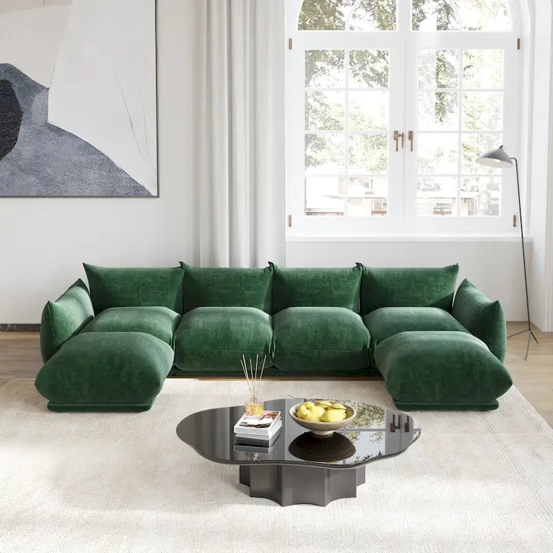 U-Shape Modular Sofa Chenille Sectional Couch