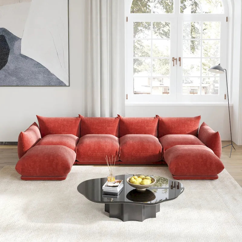 U-Shape Modular Sofa Chenille Sectional Couch