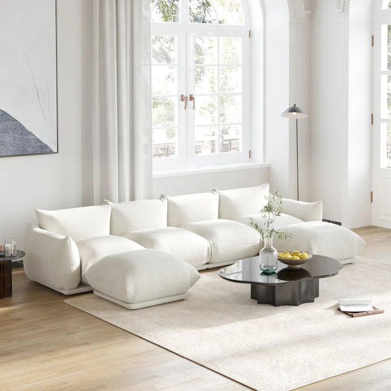 U-Shape Modular Sofa Chenille Sectional Couch