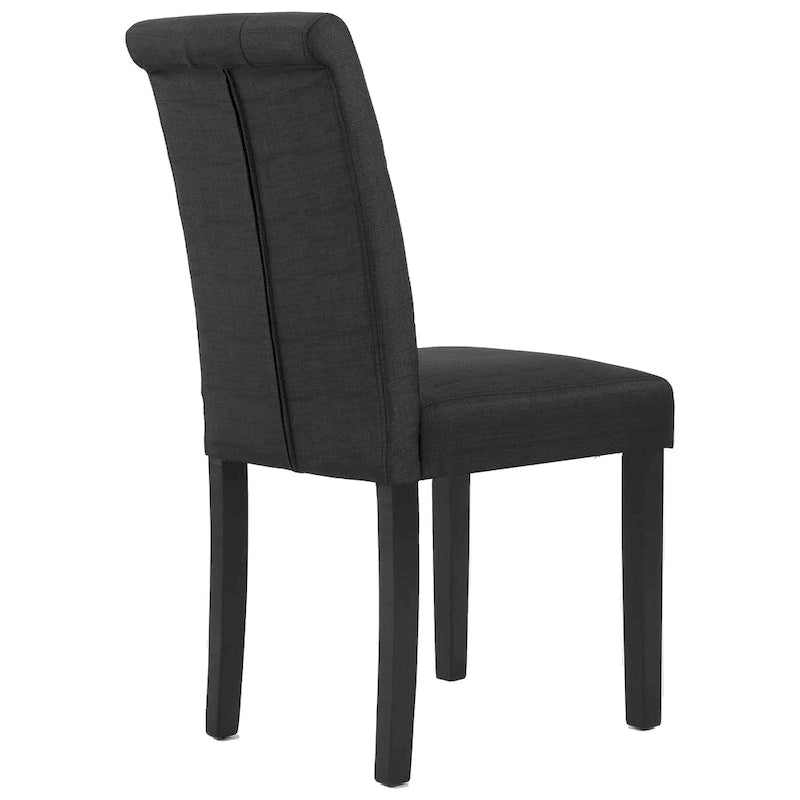 Fabric Upholstery Button Tufted Dining Chairs Set of 2