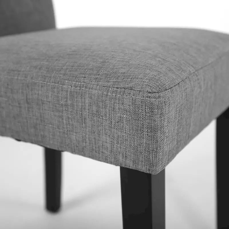 Fabric Upholstery Button Tufted Dining Chairs Set of 2