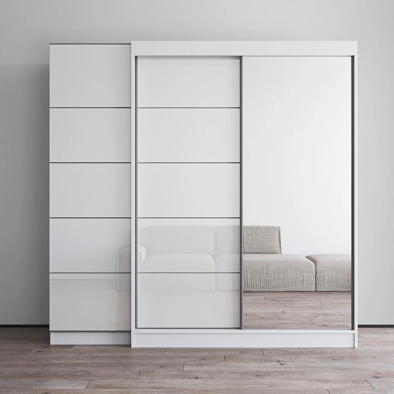 2D-EX Wardrobe with 1 Mirror