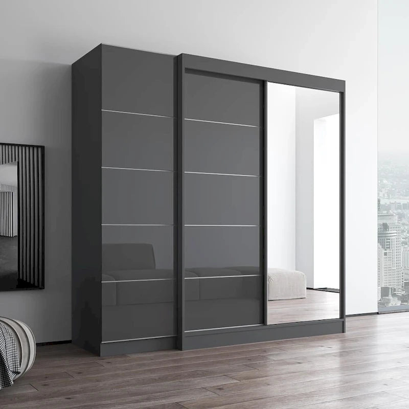 2D-EX Wardrobe with 1 Mirror