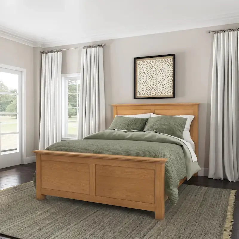 Brown Wood Queen Bed