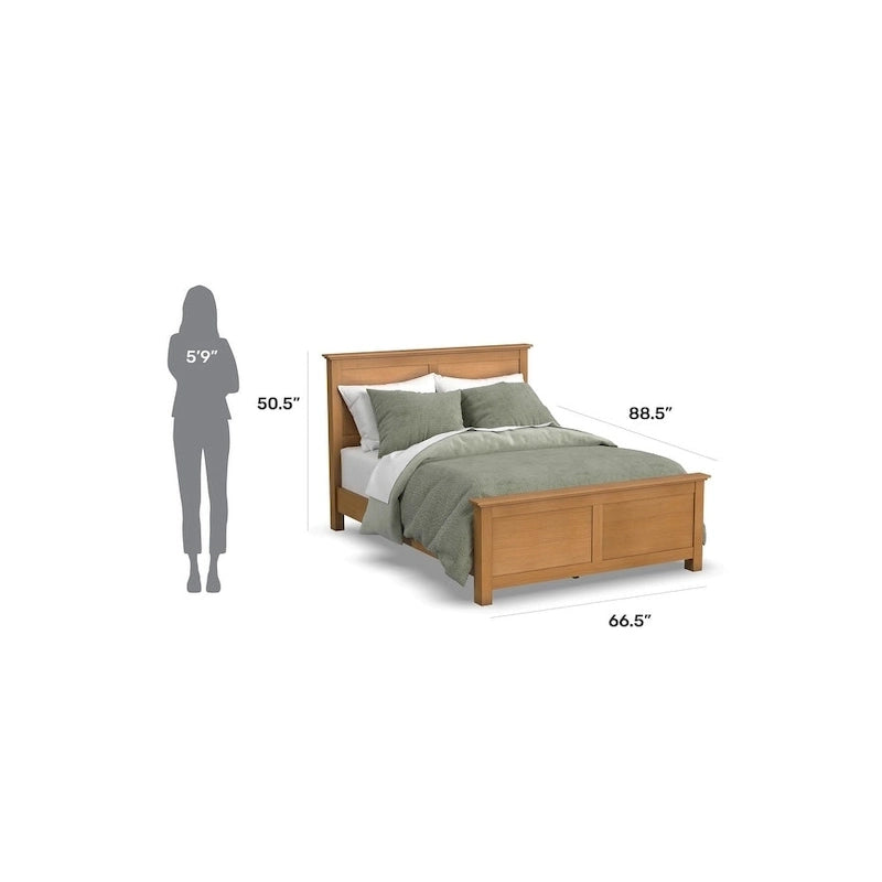 Brown Wood Queen Bed