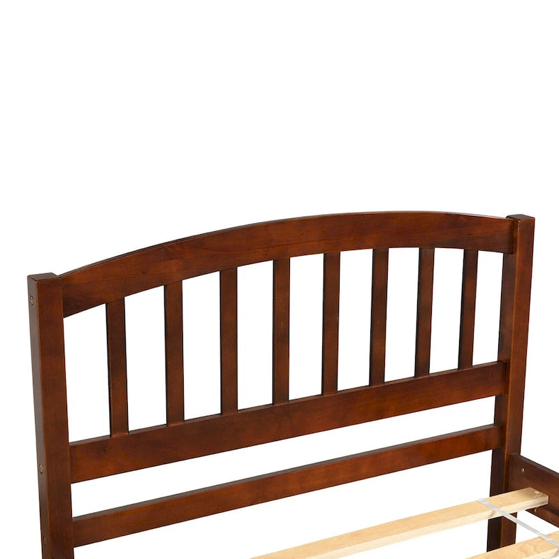 Twin size Platform Wood Bed Frame with Trundle