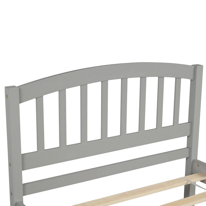 Twin size Platform Wood Bed Frame with Trundle