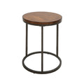 18 Round Top Accent Table - Chestnut/Industrial