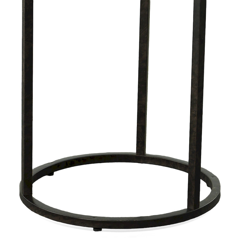 18 Round Top Accent Table - Chestnut/Industrial