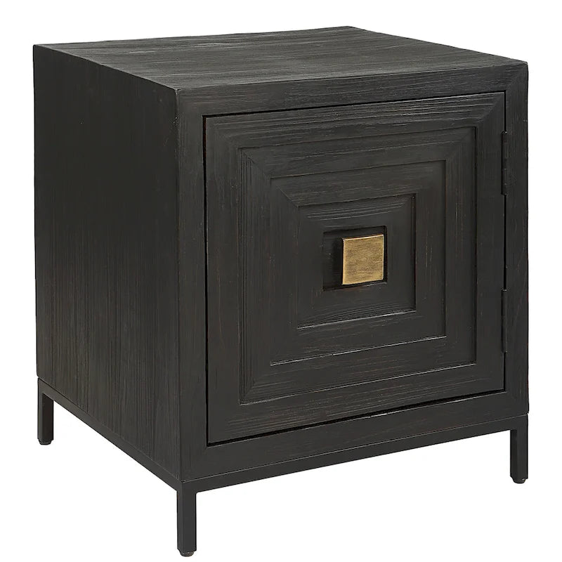 Geometric Cabinet / End Table - 22W x 26H x 20D