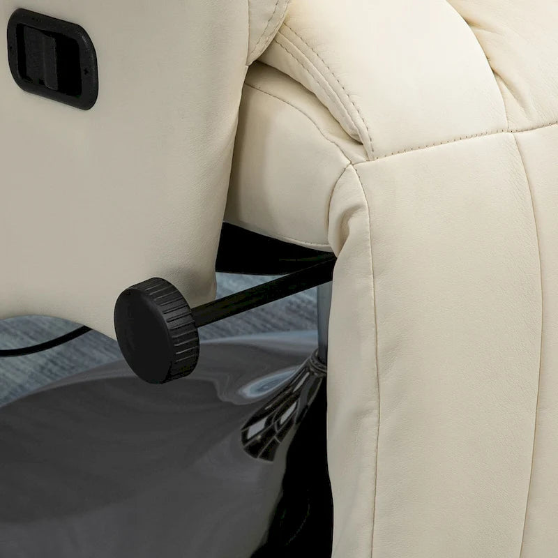 Recliner Chair for Adults, Adjustable Swivel Recliner with Footrest, Padded Arms, PU Leather Upholstery and Steel Base