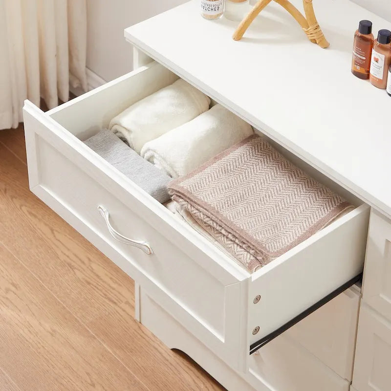47.8 Modern Bedroom Chest with 6 Drawers Dresser - N/A