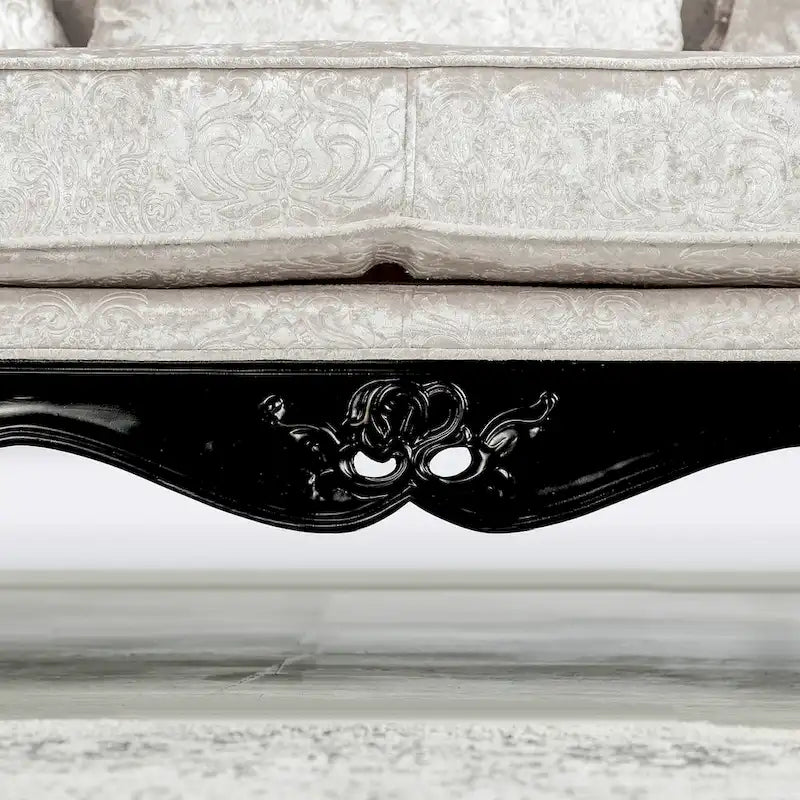 Traditional 2-Seater Loveseat with Button Tufted Back and Accent Pillow