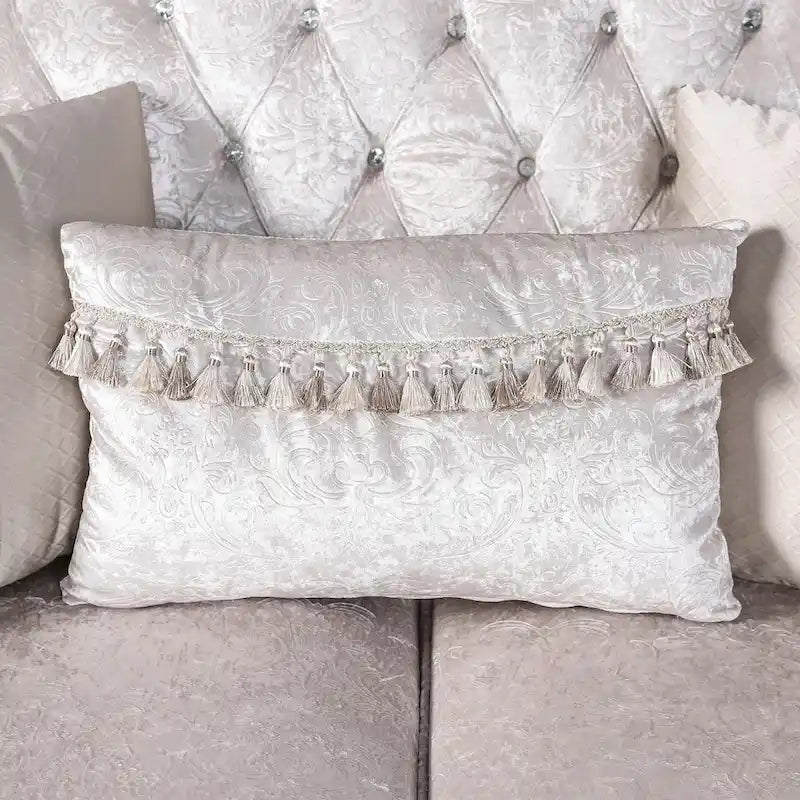 Traditional 2-Seater Loveseat with Button Tufted Back and Accent Pillow