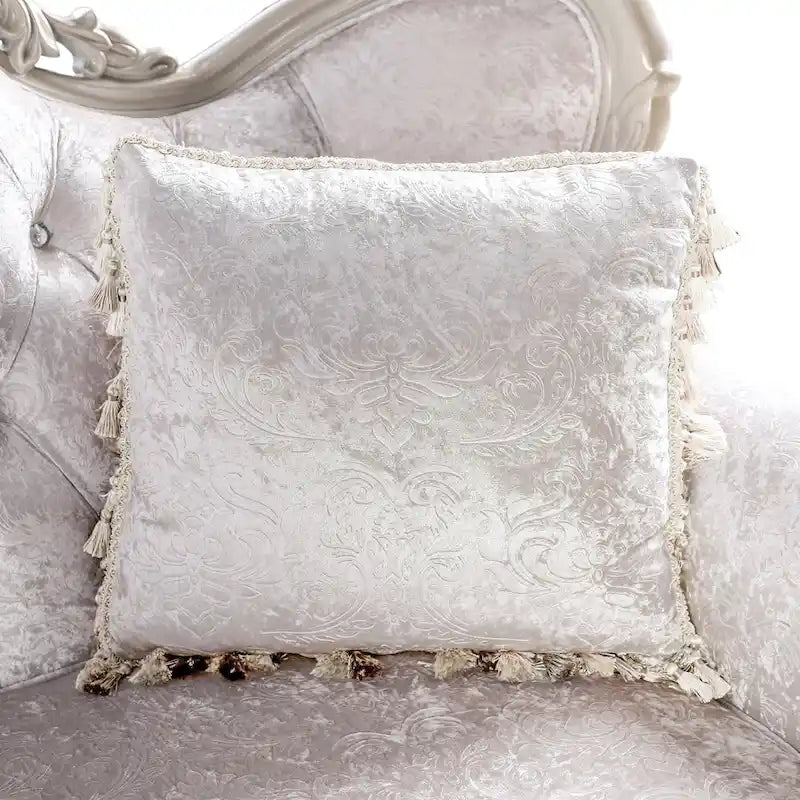 Traditional 2-Seater Loveseat with Button Tufted Back and Accent Pillow